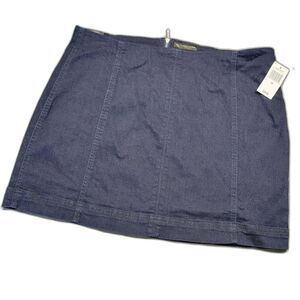 Tinseltown Blue Jean Mini Skirt NEW $39 Classic Denim Zip Womens Size 15 Juniors